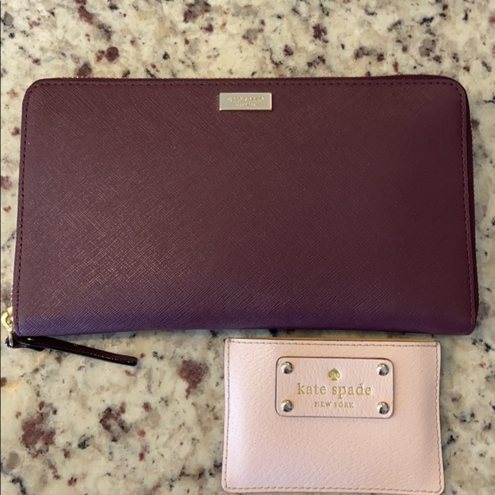 Kate spade large wallet and card holder